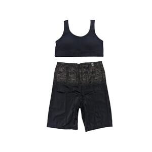 Torrid Lingerie BUNDLE Sports Bra High Rise Short Panty Microfiber Black 1X Top